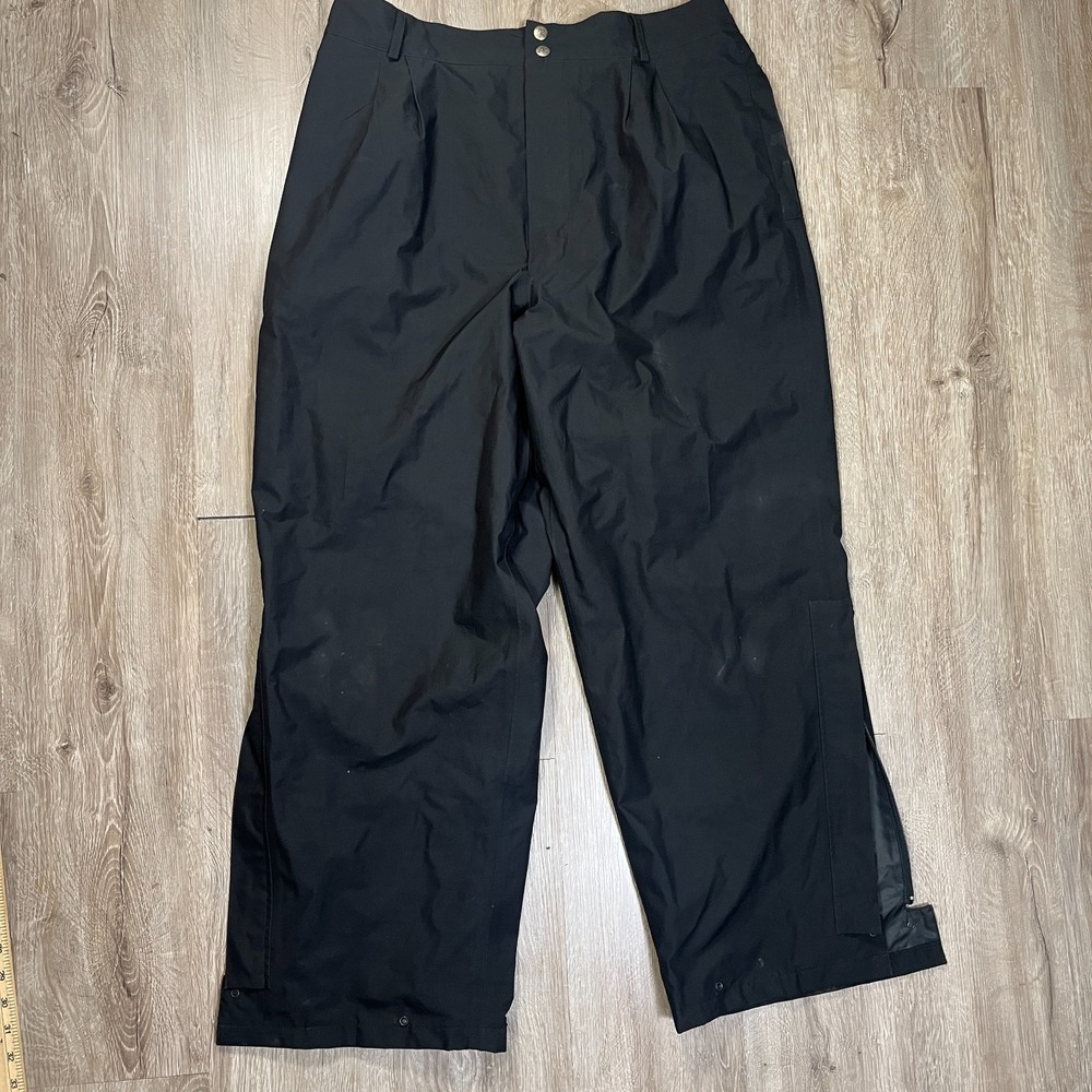 VTG ZR Zero Restriction Goretex Pants Black Large Waterproof Golf Vintage